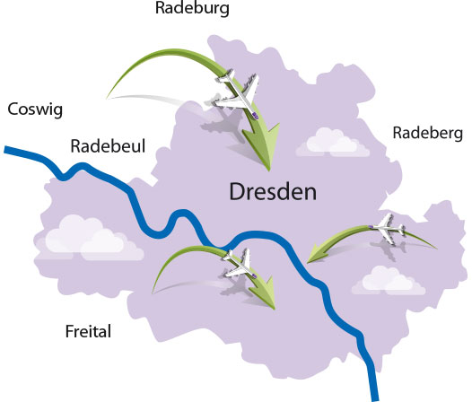 Lieferdienst - Liefergebiet in Dresden und Umgebung